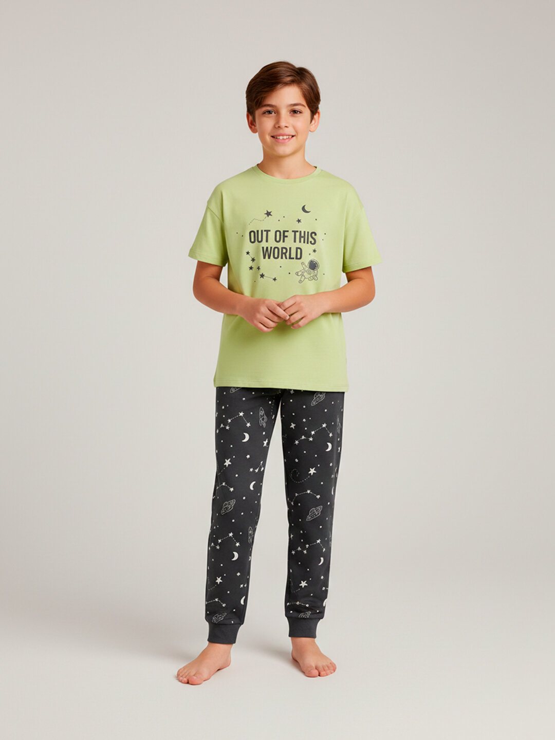 Пижама neo, размер 134, лайм — фото 1