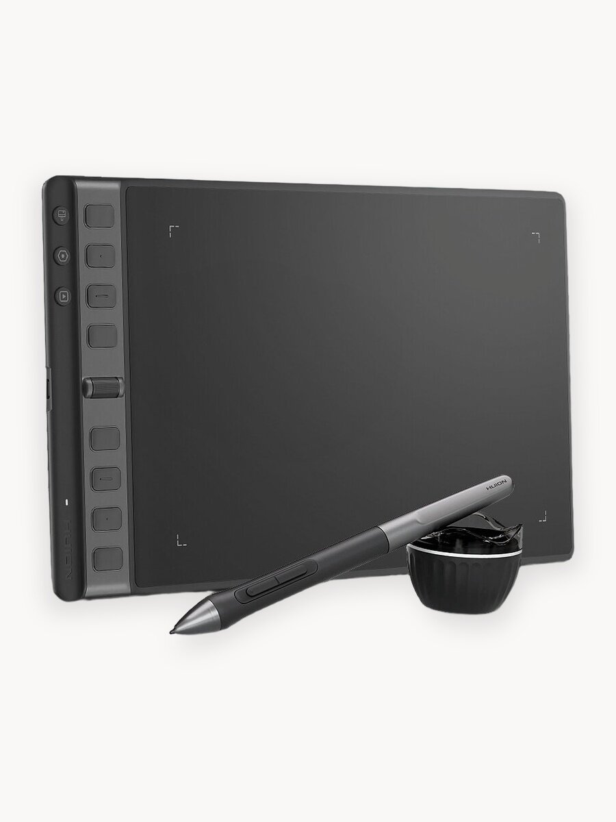 Графический планшет для рисования на компьютере Huion Inspiroy 2 M Black