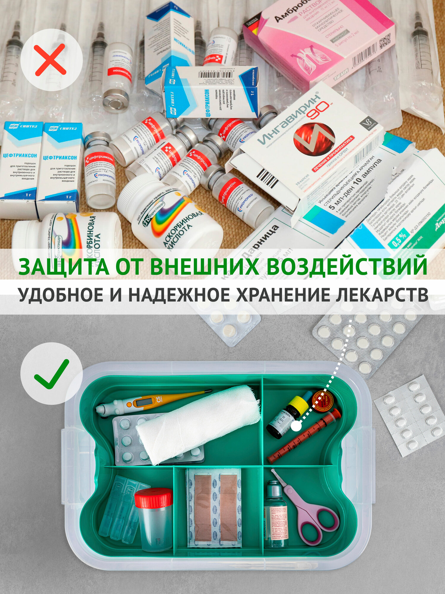 Аптечка / Аптечка домашняя / ящик для аптечки 10 л — фото 1