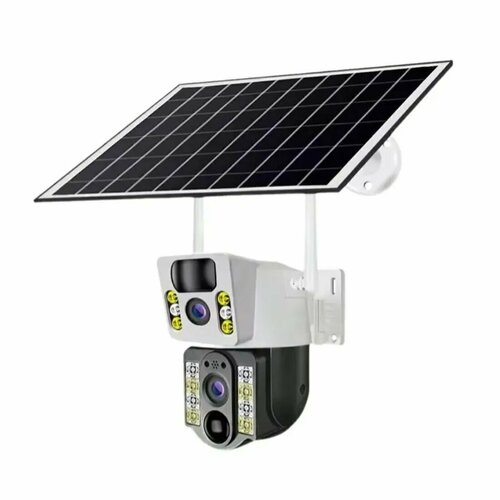 фото "solar motion camera" - двойная камера с датчиком движения и солнечной батареей new generation