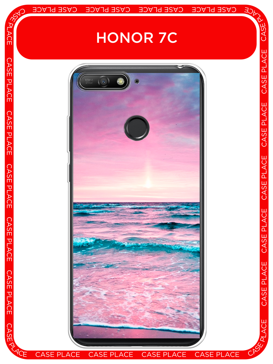 Чехол на Huawei Y6 Prime 2018 / Хуавей У6 Прайм 2018 с принтом Розовое море