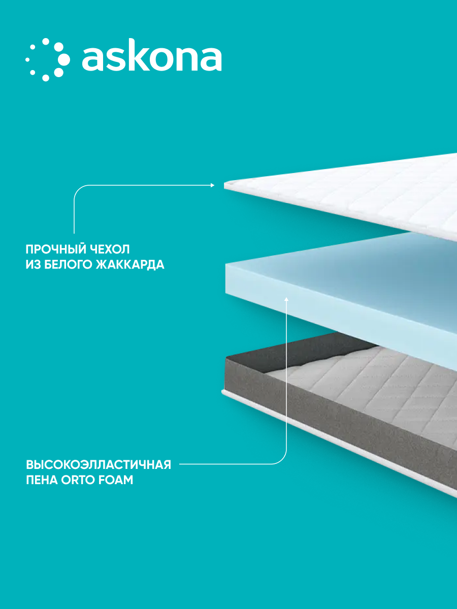 Матрас анатомический Askona (Аскона) Basic i Simple Air 9 120х200 — фото 1