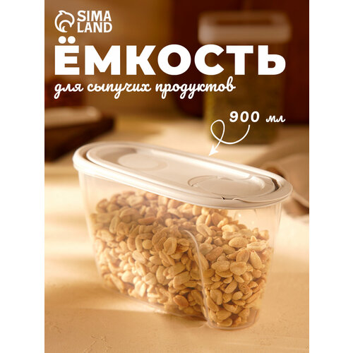 фото Ёмкость для сыпучих продуктов idea, 900 мл, пластик, фисташковая