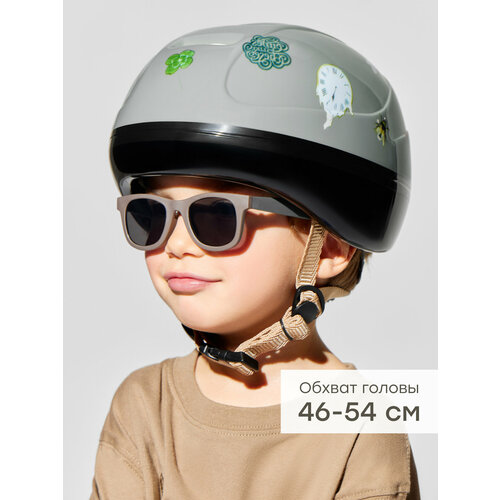 50003, Шлем велосипедный детский Happy Baby STONEHEAD для роликов и самоката, 1-6 лет, обхват головы 46-54, оливковый