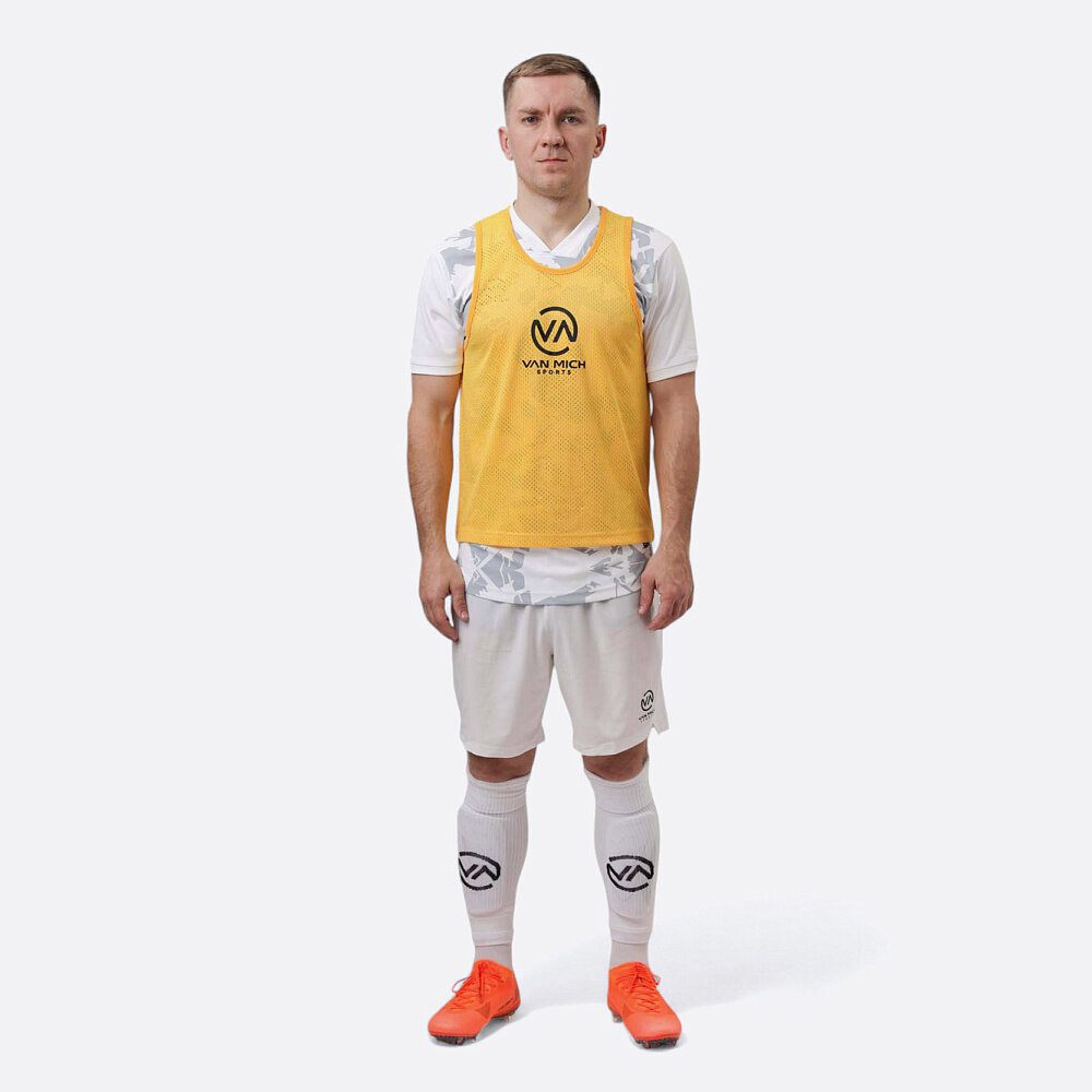 Манишка футбольная Van Mich Sports Bib, полиэстер, мужская, желтая - IND0524-719(L) — фото 1