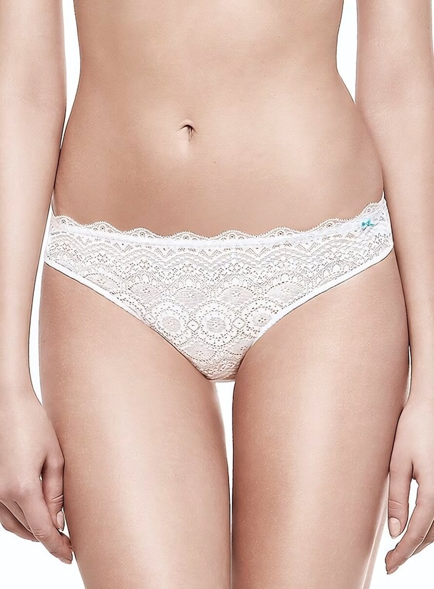 Трусы Кружевные трусики-бразилиана с геометрическим рисунком