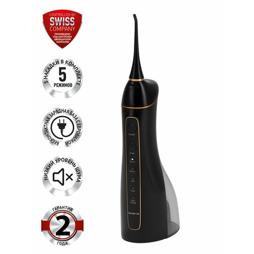 Ирригатор Polaris PWF 0201 Global черный для чистки зубов и массажа десен — купить, цена, характеристики