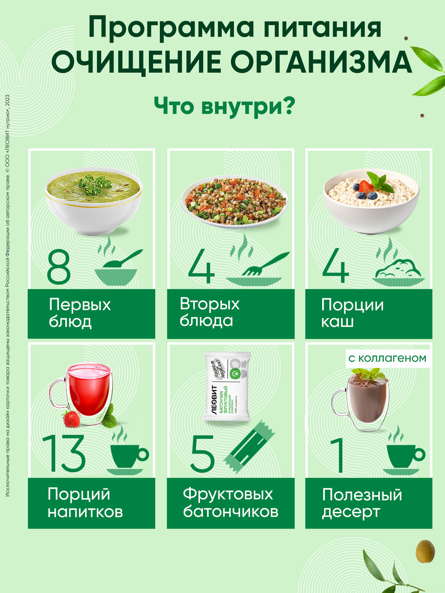 Диета Очищение организма 35 блюд для снижения веса кейс Худеем за неделю Леовит программа питания для похудения — фото 1