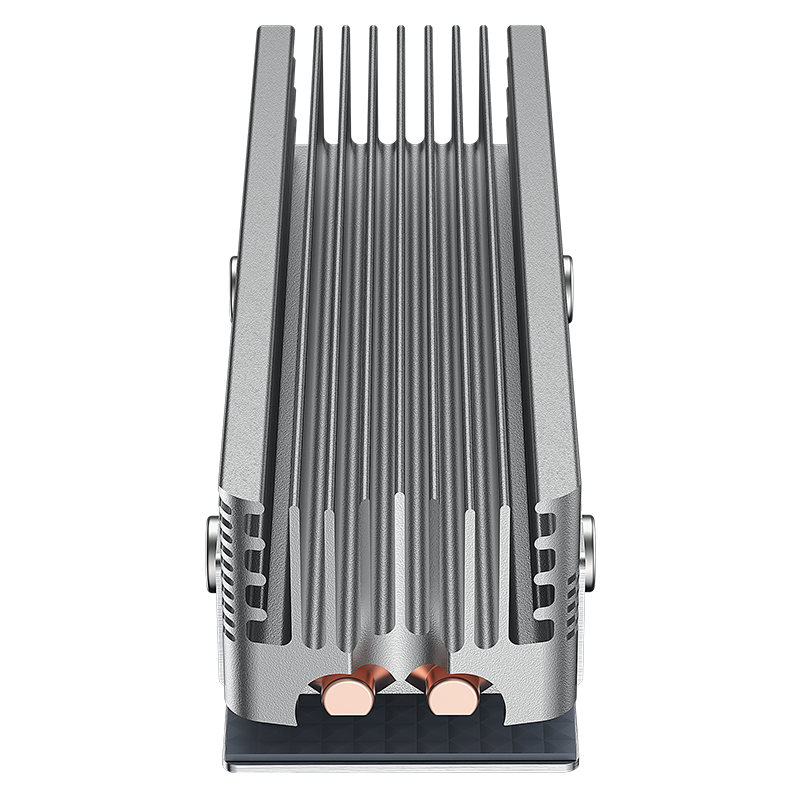 Радиатор для 2280 M2 SSD Coolleo CL-V3SSD Grey, алюминиевый, 2 медные трубки — фото 1