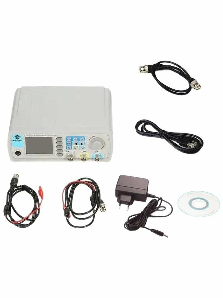 JDS6600 15 МГц Цифровой генератор сигналов управления Двухканальный DDS Функция Измеритель частоты сигнала произвольной синусоидальной формы