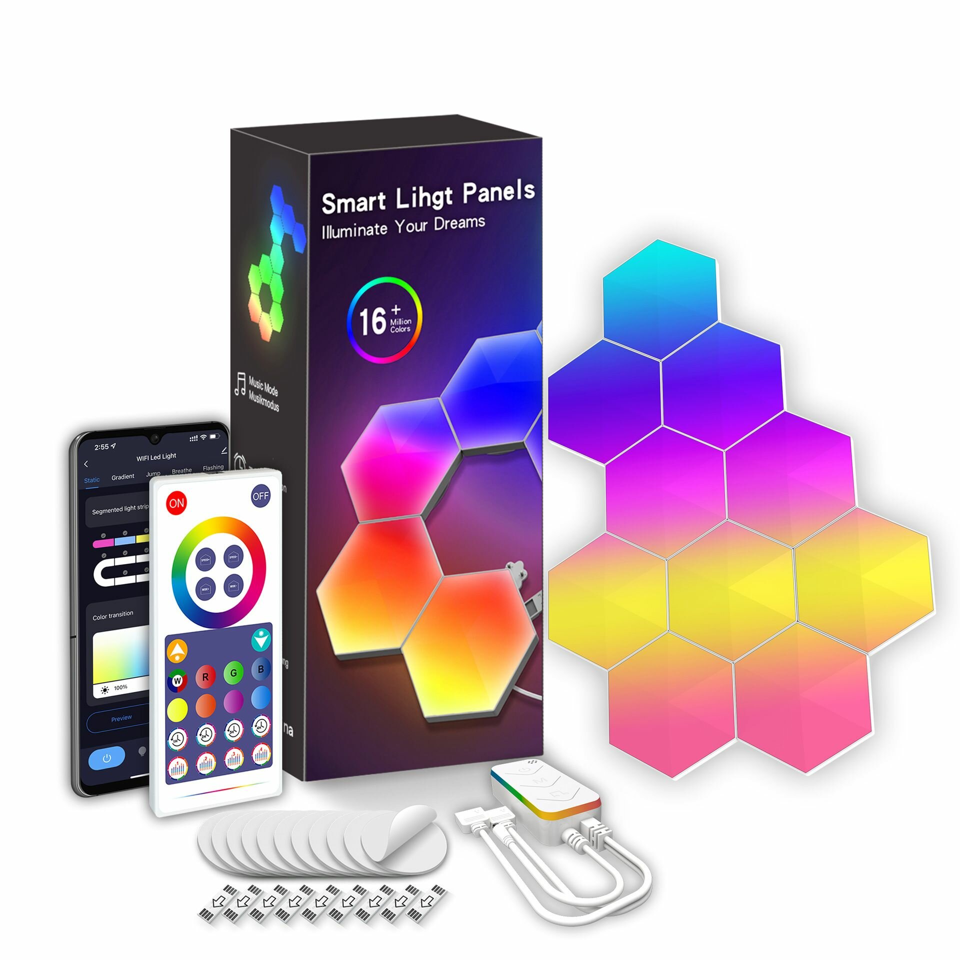 Настенные светильники Smart Light Panels 3pcs