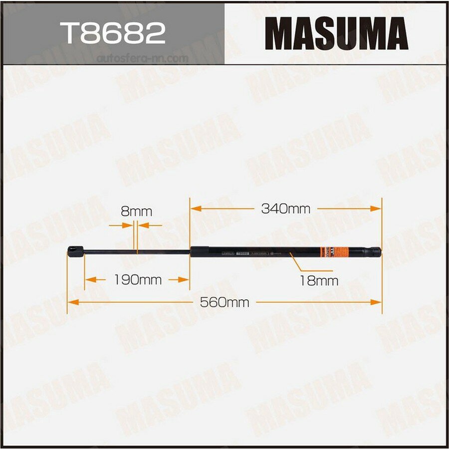 MASUMA T8682 Упор газовый капота