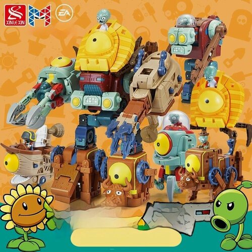 Изображение товара Крупный игровой набор «Plants vs. Zombies» с трансформирующимся пятимодульным роботом 28cm высокий