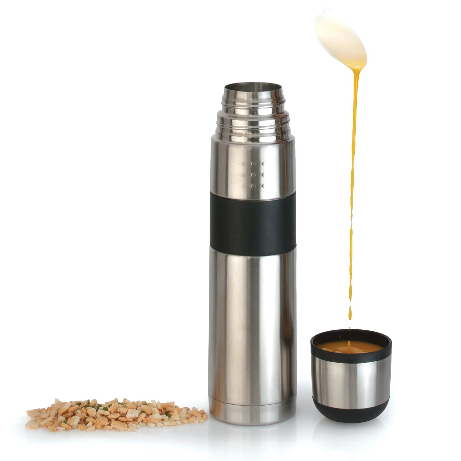 Термос BergHOFF "Essentials Orion", нержавеющая сталь, черный, 1 литр — фото 1