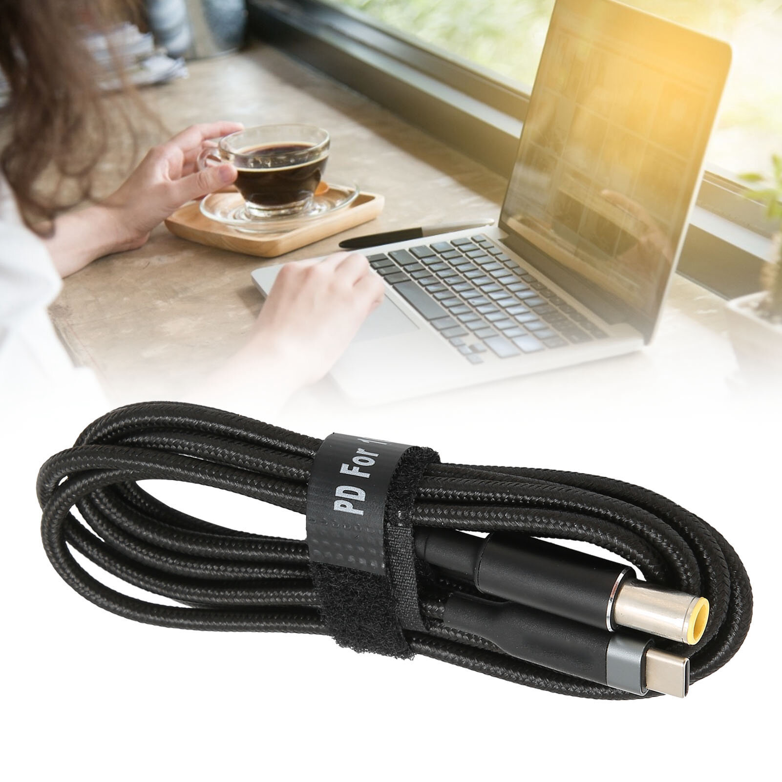 DC Кабель USB C для Lenovo, Male 7.9x5.5 мм, 1 м, 100W зарядка, для офиса и путешествий