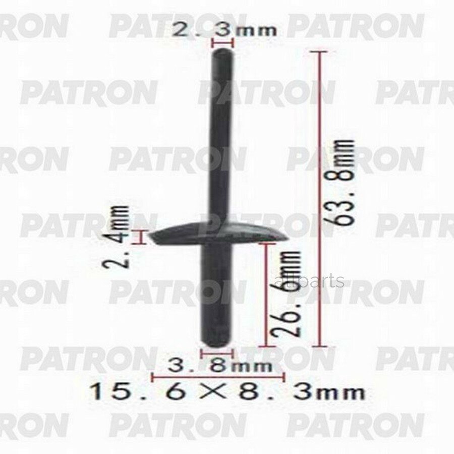 PATRON P37-0703 Заклепка Ford применяемость: кузов - решётки