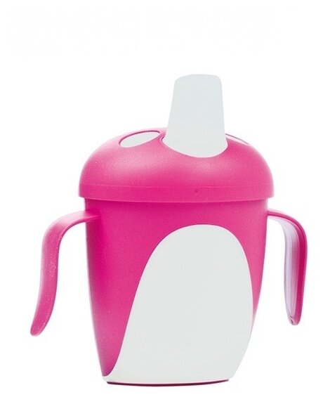 Поильники Детские Чашка-непроливайка Canpol Penguins 240 мл, 9м+, арт. 76/001, цвет розовый
