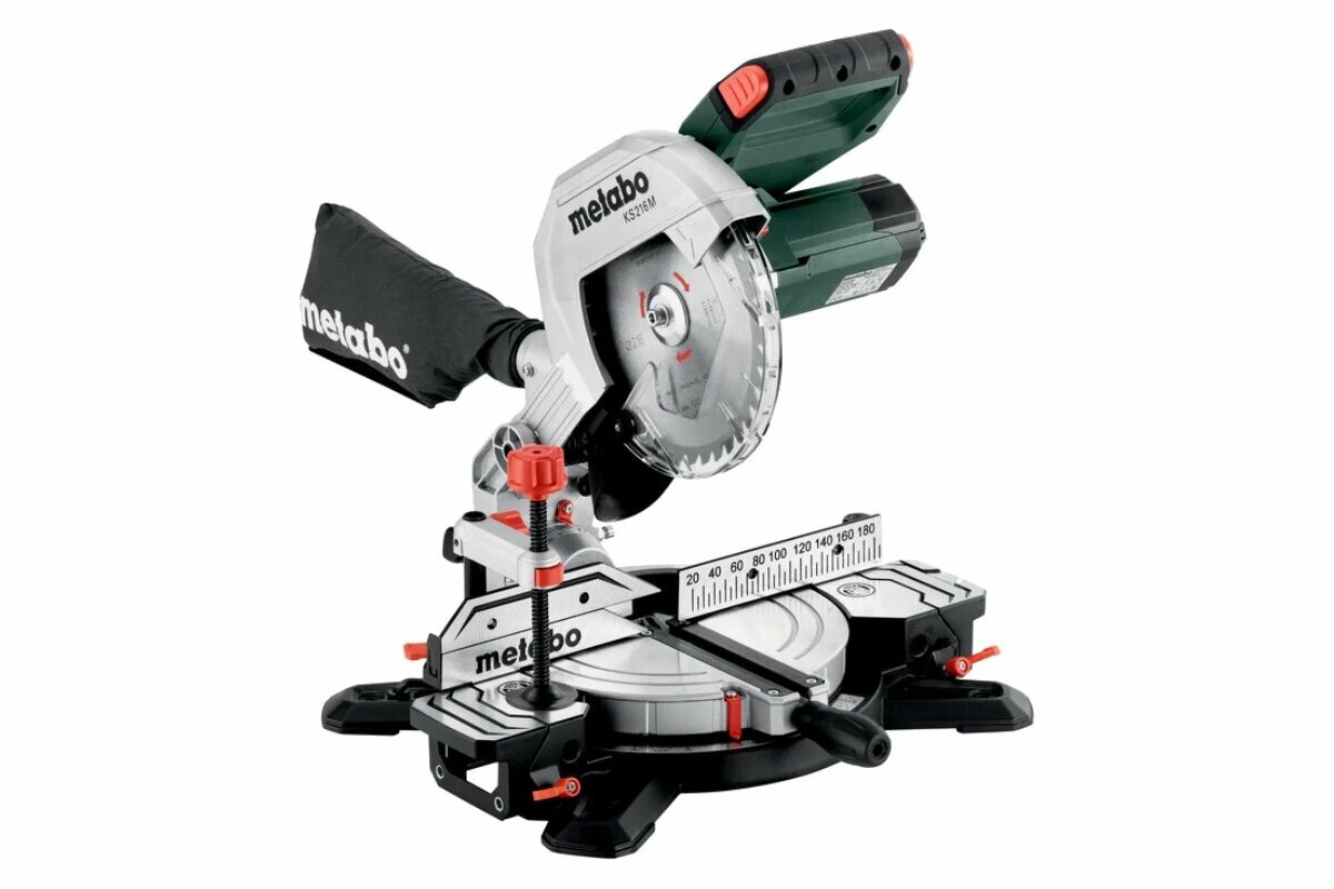 Торцовочная пила Metabo KS216M 610216000 с лазерным маркером пылеудалением 1100Вт