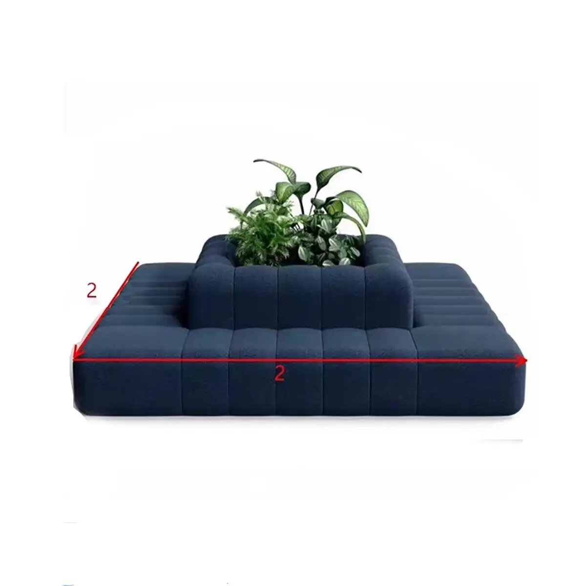 Круглый диван для зоны посетителей в стиле Bla Sofa (квадратный 200*200*65 см)