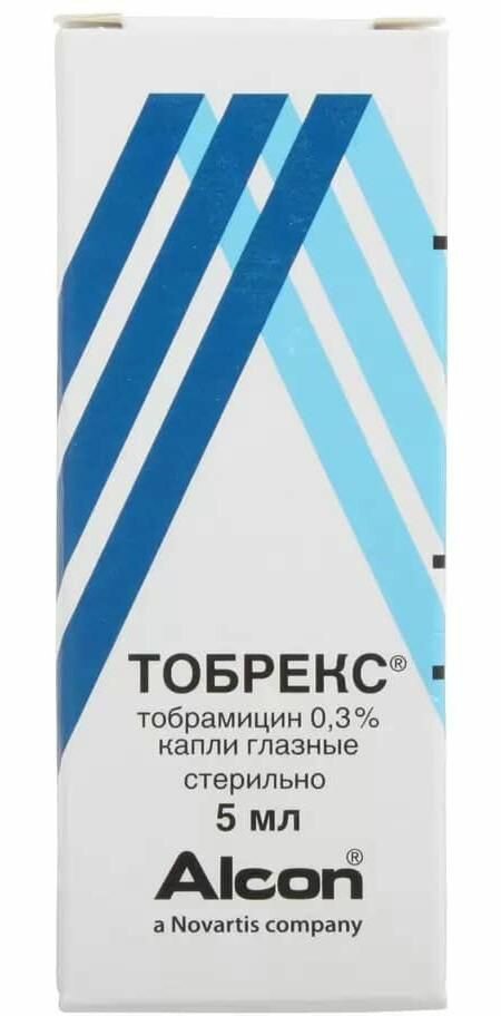 Тобрекс капли глазные 0.3% 5 мл