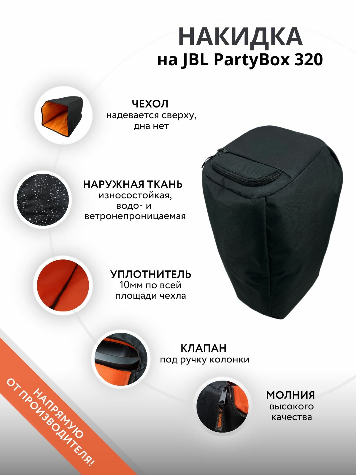Накидка для колонки JBL PartyBox 320 (GoodBag)