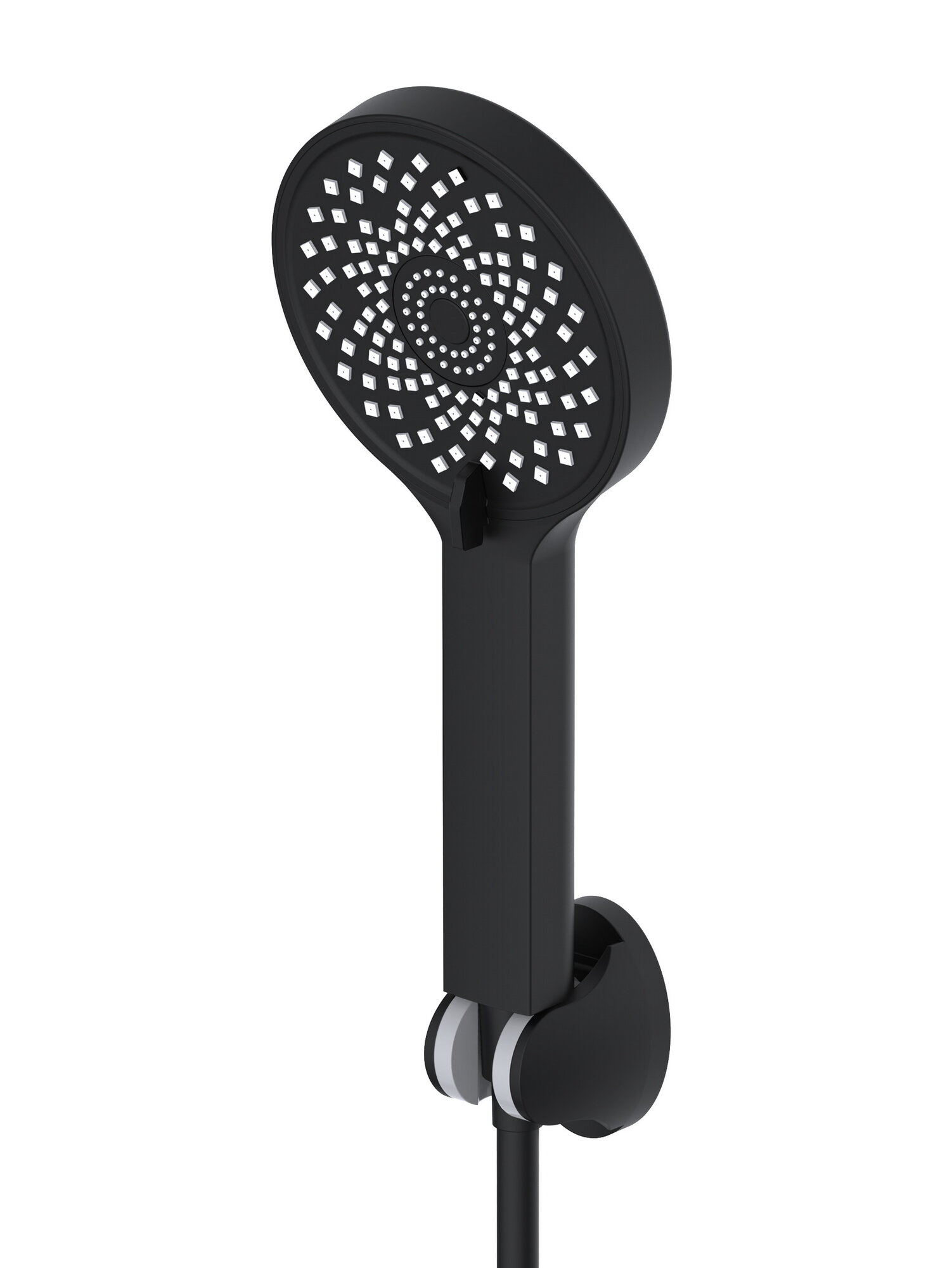 Лейка для душа DIADONNA, пластик, матовая, круглая, 3 режима, черная — фото 1