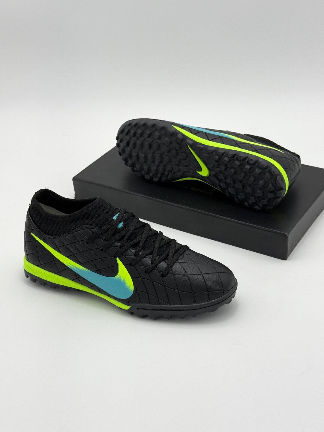 Бутсы , размер 41, черный/зеленый — фото 1