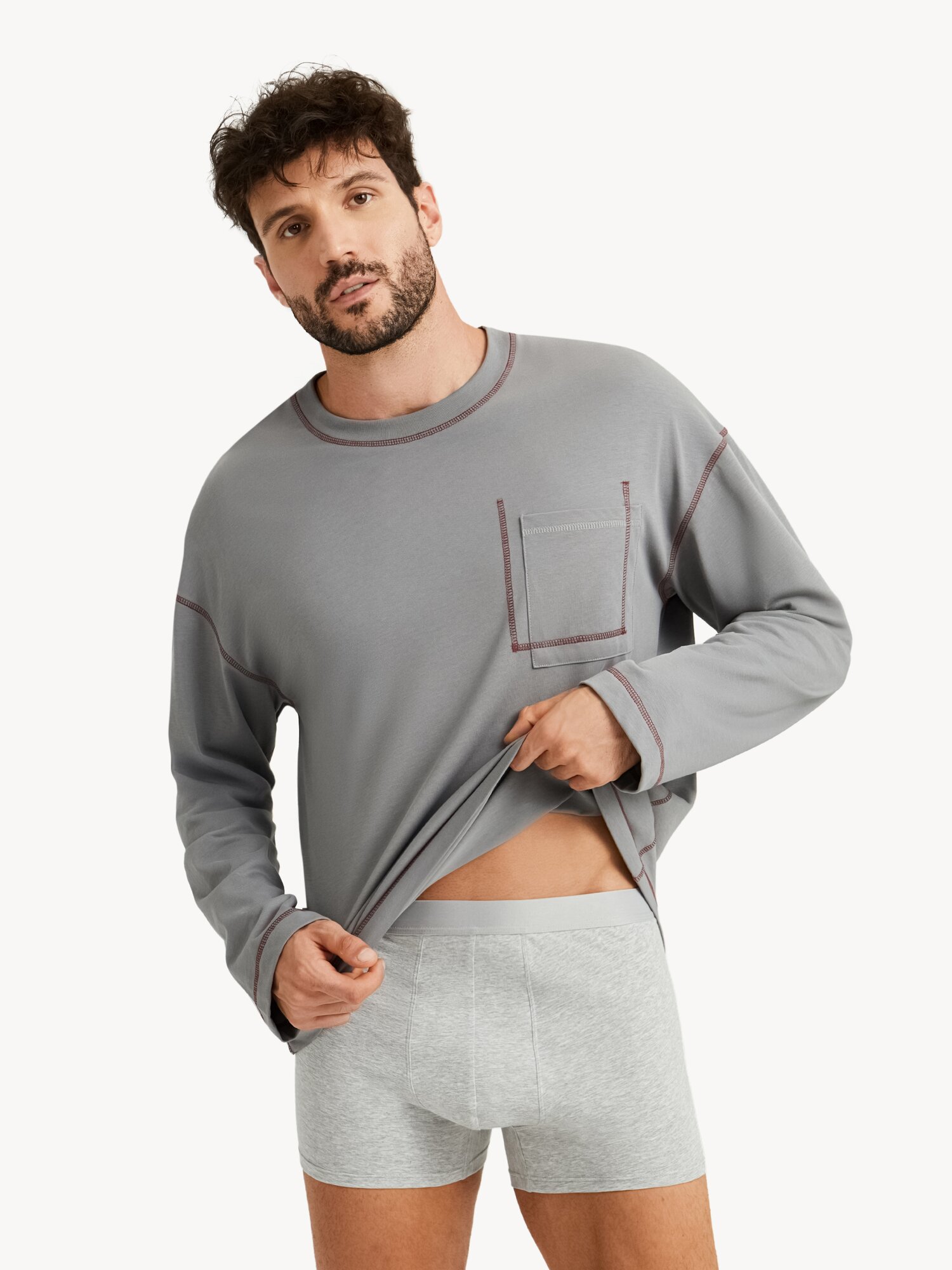 Трусы MUTED ESSENTIALS, комплект из 3 шт., размер XL, серый меланж — фото 1