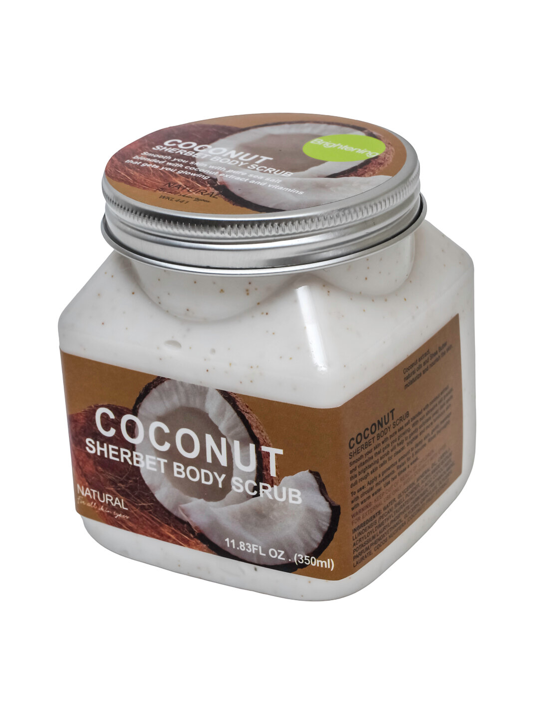 Скраб для тела Sherbet COCONUT & AVOCADO, очищающий, для лица и тела, 350мл — фото 1