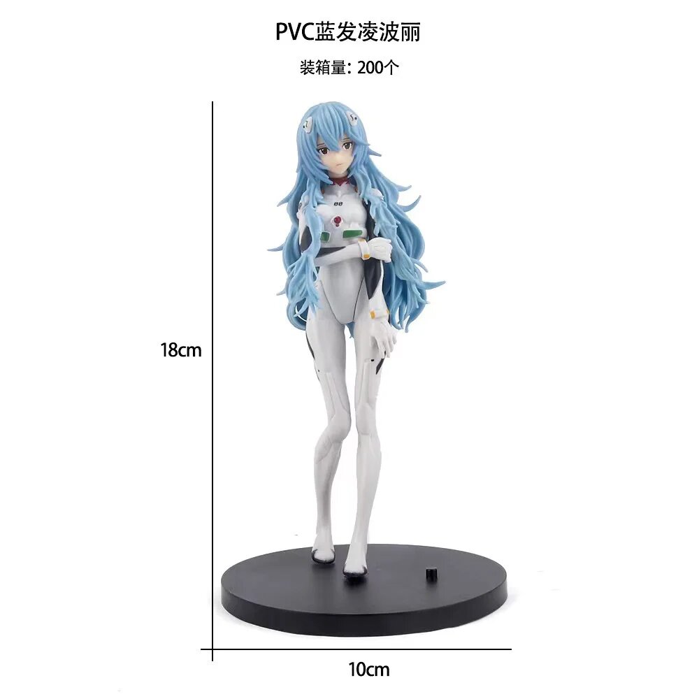 18 см фигурки героев Ayanami Rei Asuka NEON GENESIS EVANGELION, фигурки из ПВХ, модель аниме, гаражные наборы из ЭВА, коллекция игрушечных украшений