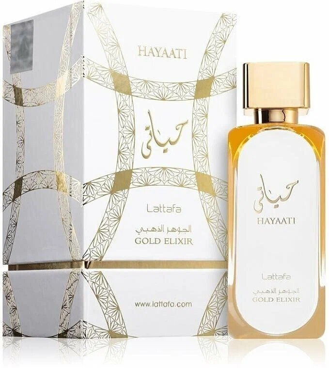 Hayaati Gold Elixir Lattafa EDP 100 мл — Золотой аромат женственности и роскоши — фото 1