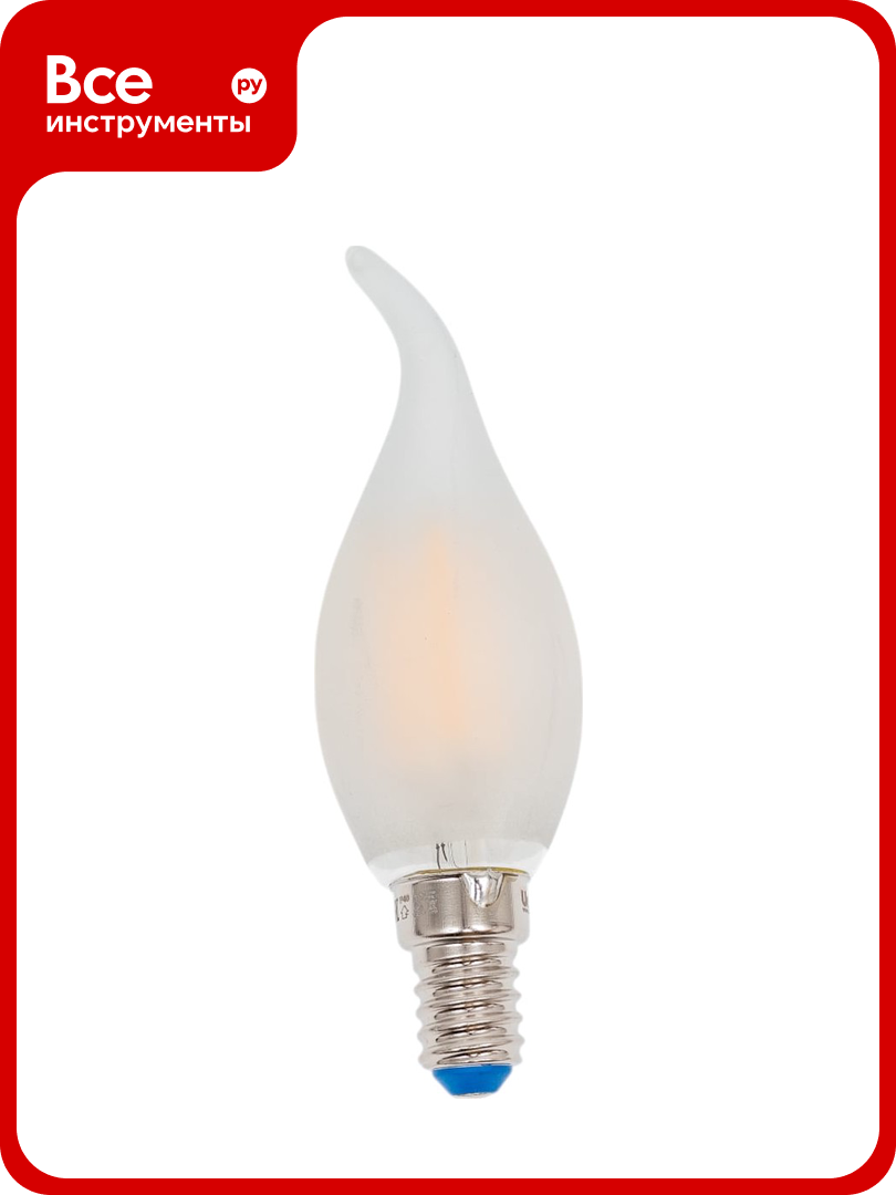 Светодиодная лампа Uniel LED-CW35-6W/WW/E14/FR PLS02WH Форма свеча на ветру матовая UL-00000306