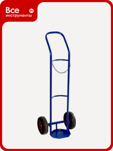 Изображение товара Тележка для газовых баллонов TOR ГБ-1, ручная двухколесная с пневматическими колесами, стальной каркас, назначение