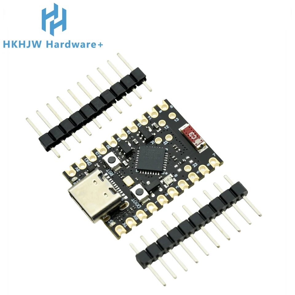 MINI ESP32-C6 Плата разработки SuperMini Микроконтроллер Контроллер обучения программированию Основная плата, Черный