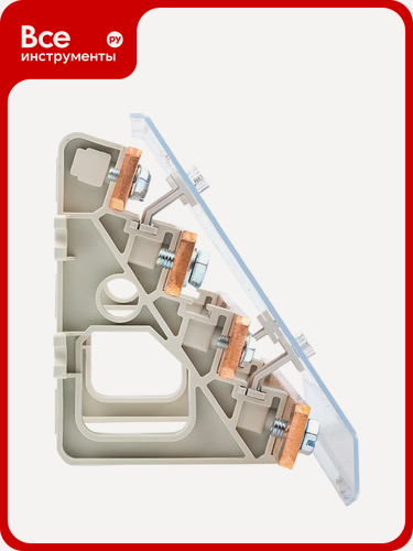 Изображение товара Шинный распределительный блок EKF PROxima ШРБ-400 plc-shrb-400 медный адаптер четырёхполюсный серый корпус