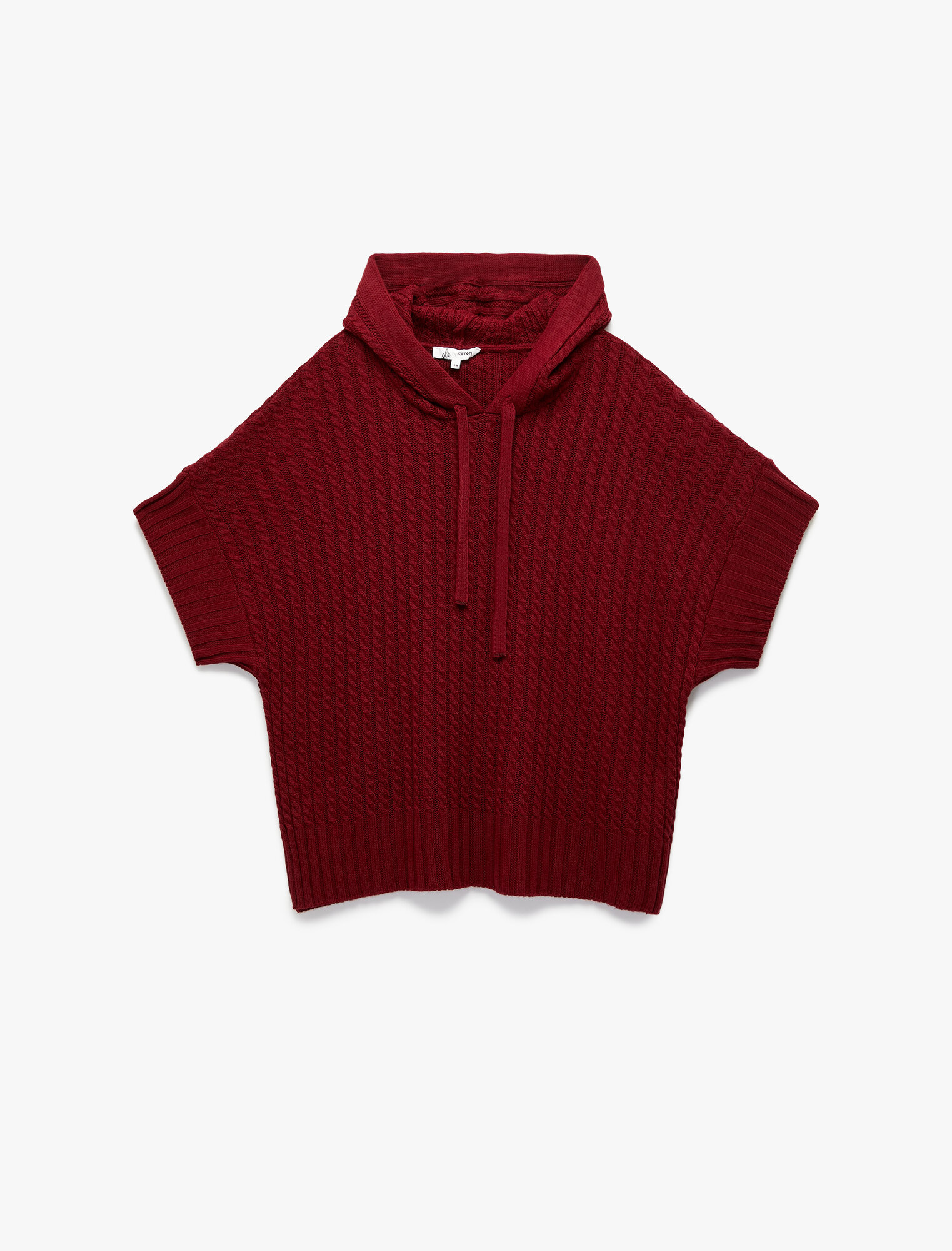 Пончо KOTON, размер M/L, бордовый