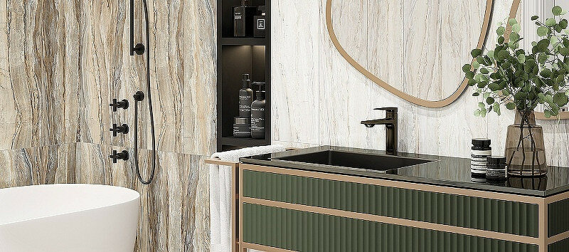 Настенная плитка Delacora Colorstone Dark WT15CRN21R 24,6x74 - фото №3