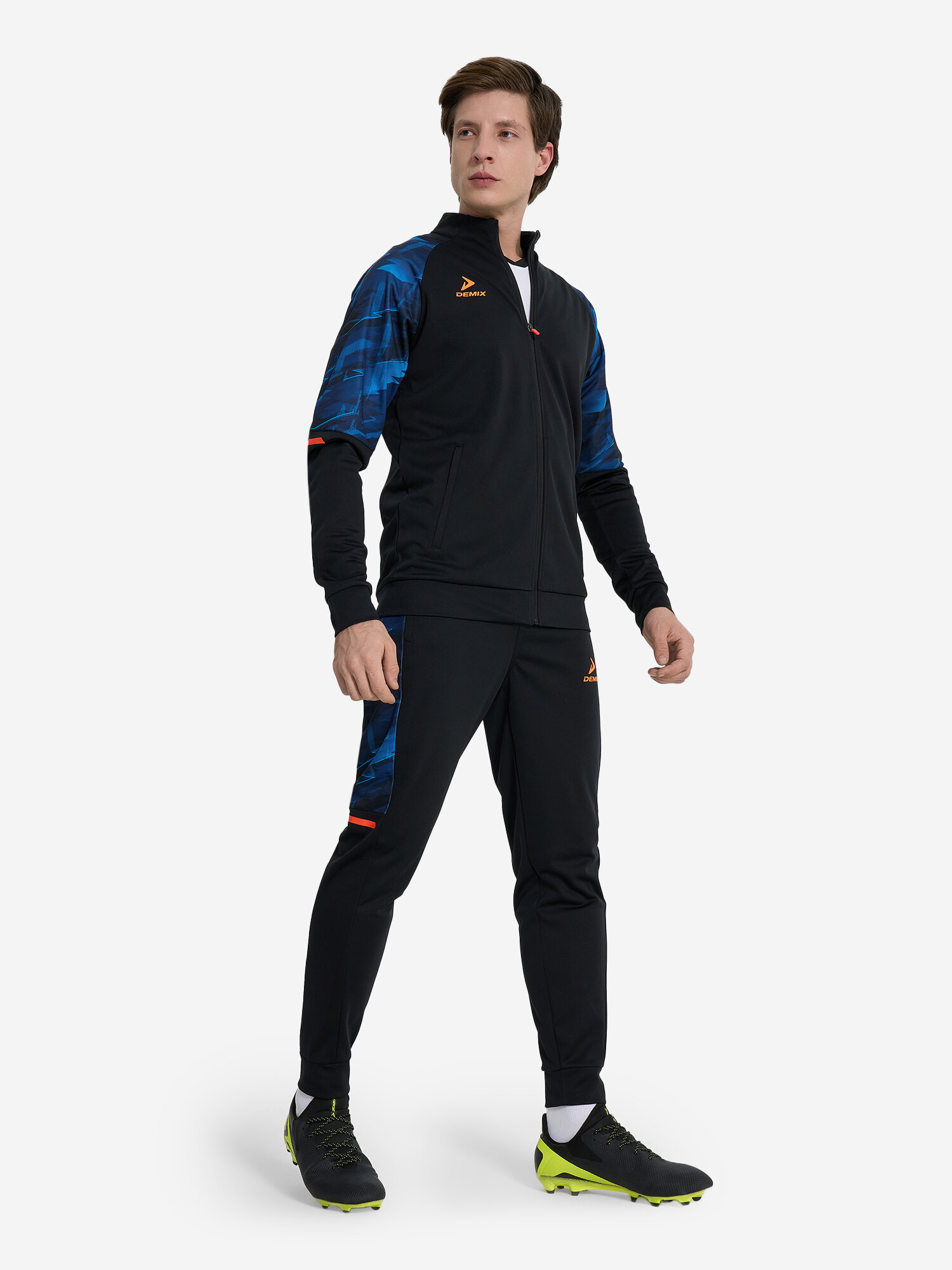 Брюки спортивные Demix, размер 48, черный/синий — фото 1