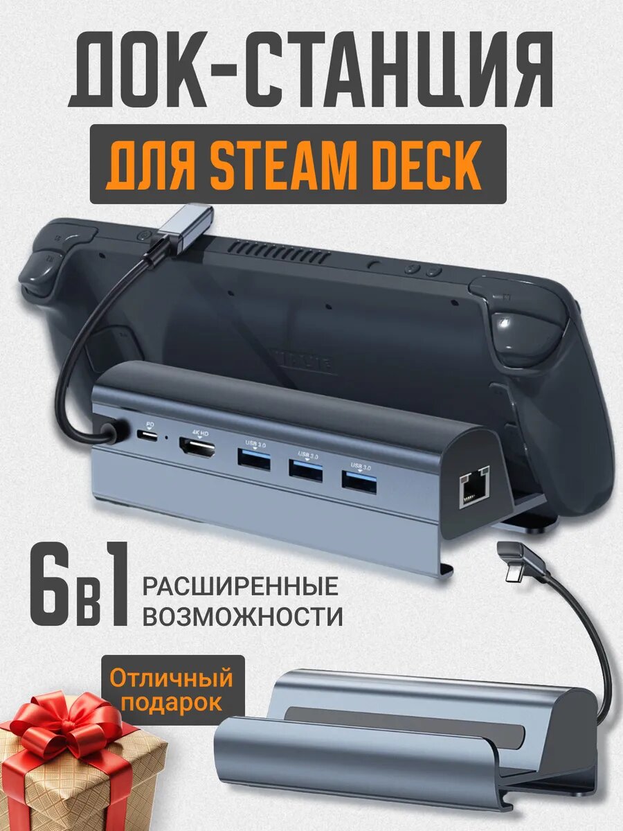 Док-станция для Steam Deck, Nintendo Switch, Rog Ally