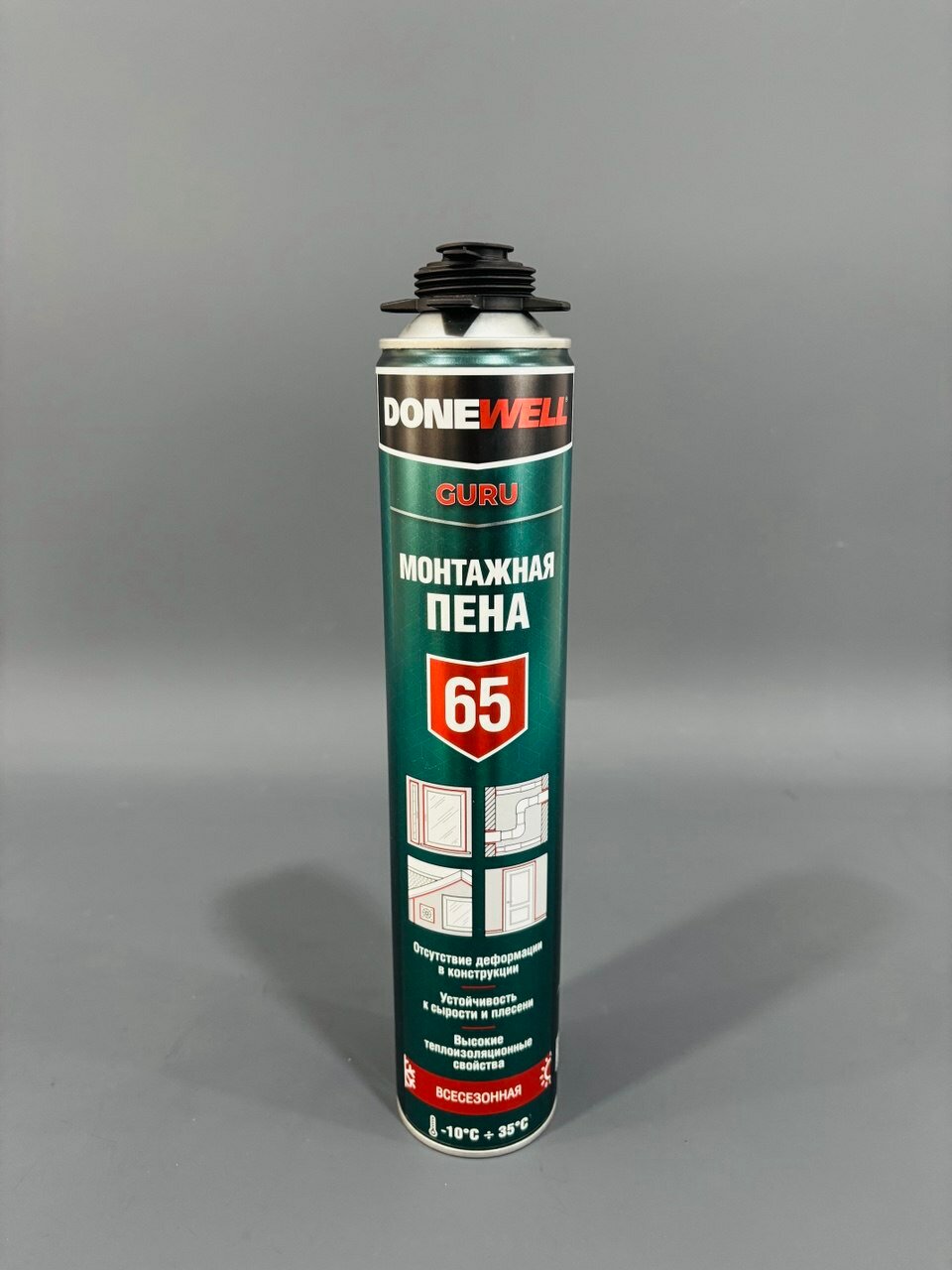Пена монтажная профессиональная DONEWELL 65 всесезонная 850гр/1000мл