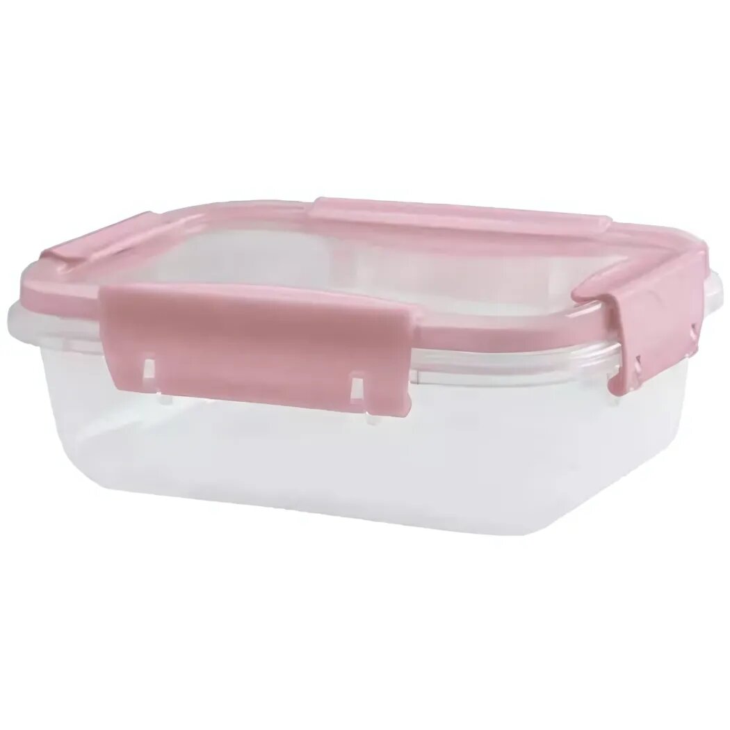 Контейнер для продуктов 05л «BUTTERFLY» герметичный розовый для хранения