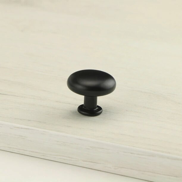 Ручка-кнопка мебельная L4. knob05BL черная