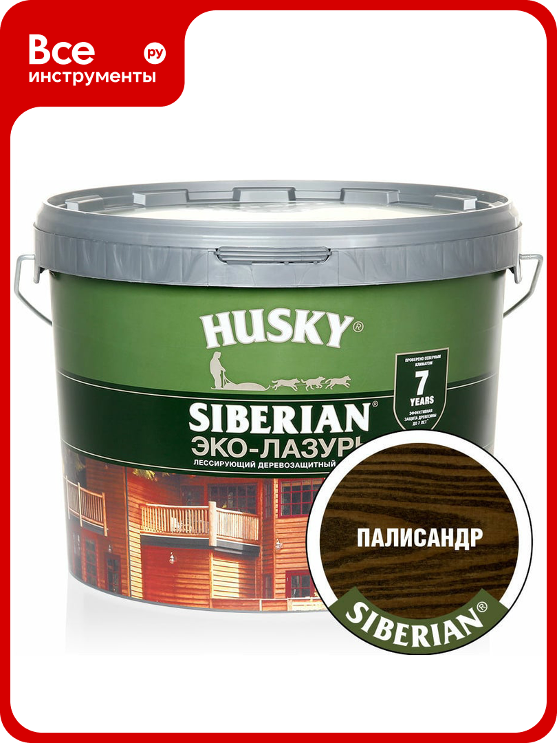 Эко-лазурь HUSKY палисандр 9 л 25229
