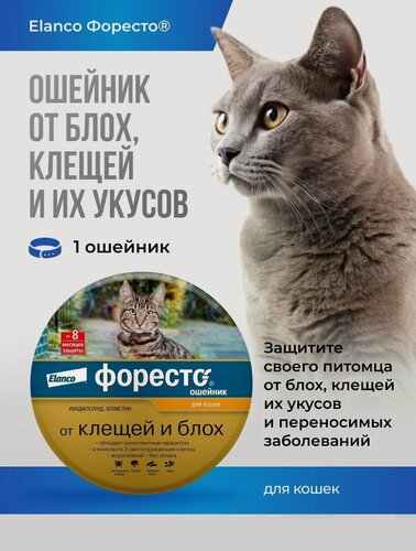Изображение товара Форесто, ошейник от блох и клещей для кошек