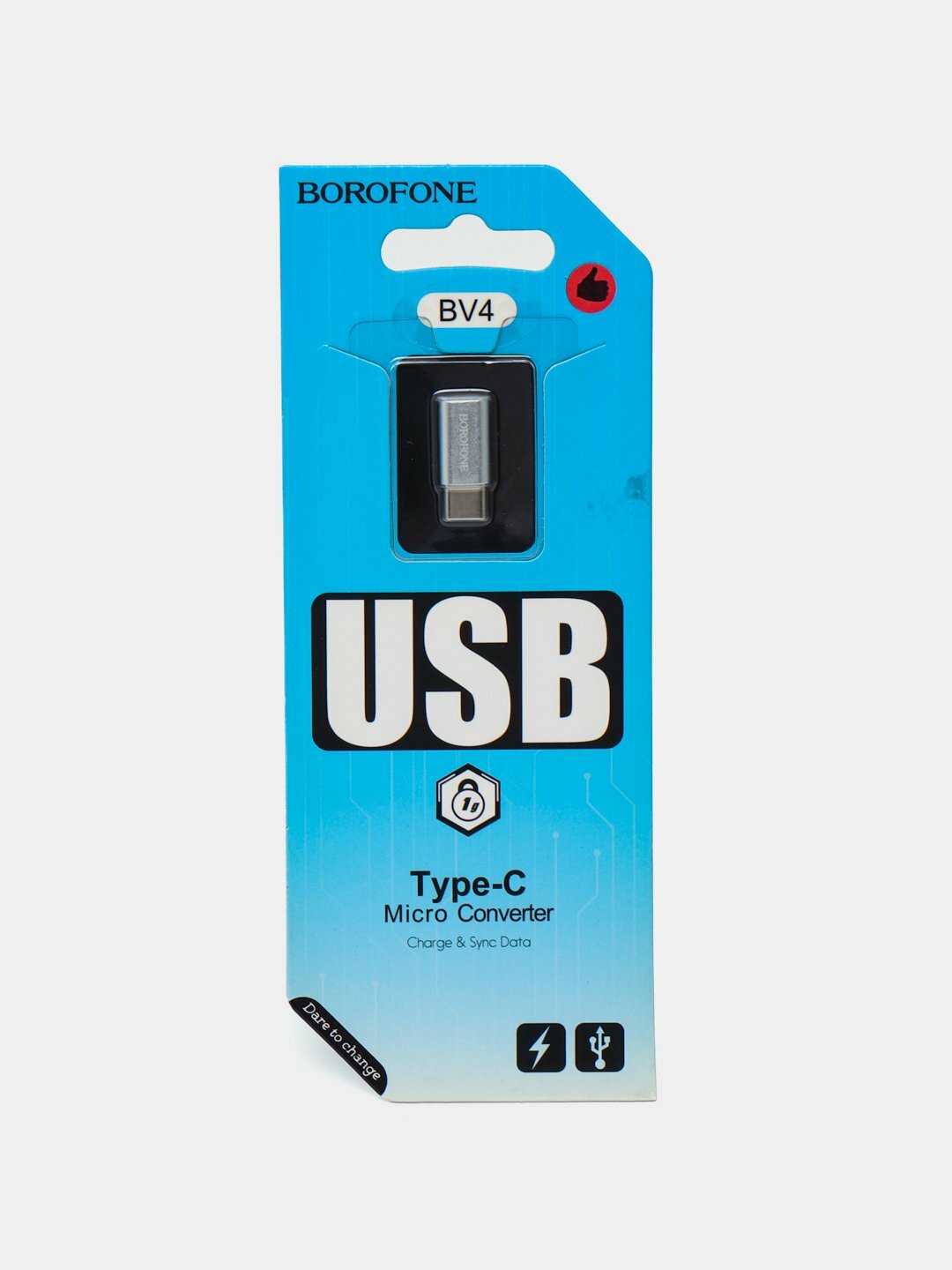 Aдаптер Borofone BV4 Micro to Type-C, компактный, удобный в эксплуатации