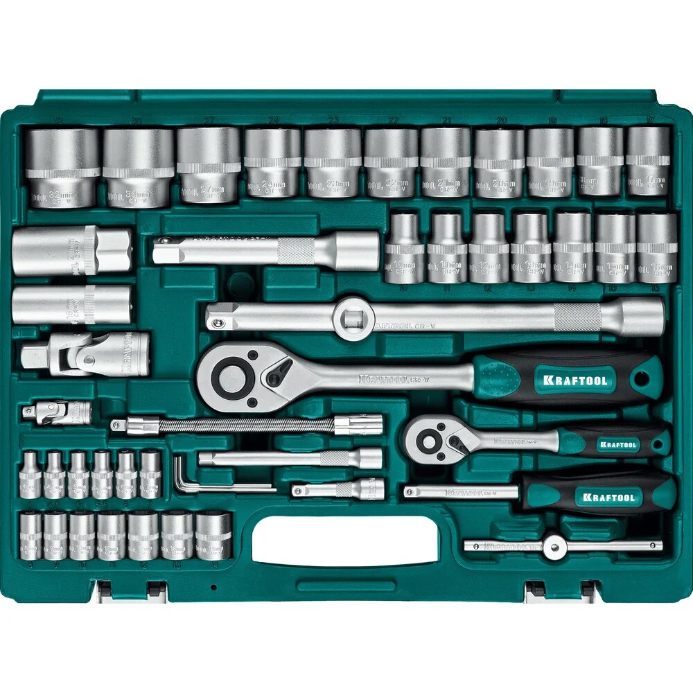 Универсальный набор инструмента KRAFTOOL X-Drive 94, 94 предм, (1/2"+1/4") 27883-H95_z03, выполнения слесарно — фото 1