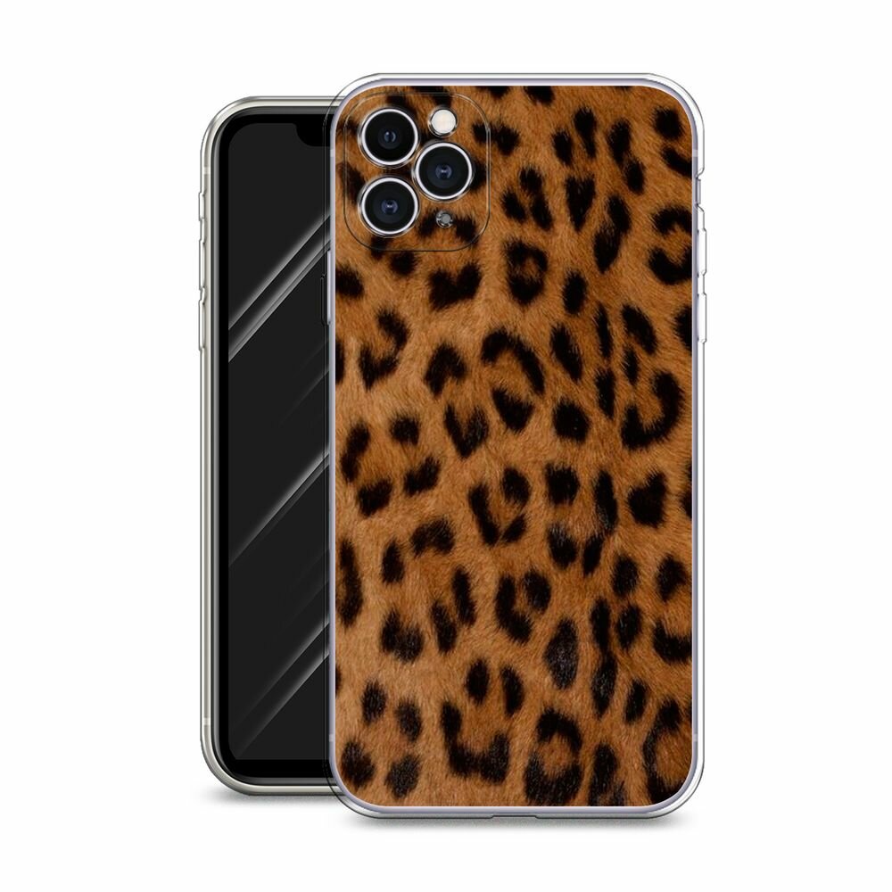 Чехол на Apple iPhone 11 Pro Max / Айфон 11 Про Макс с принтом "Мех леопарда" — фото 1