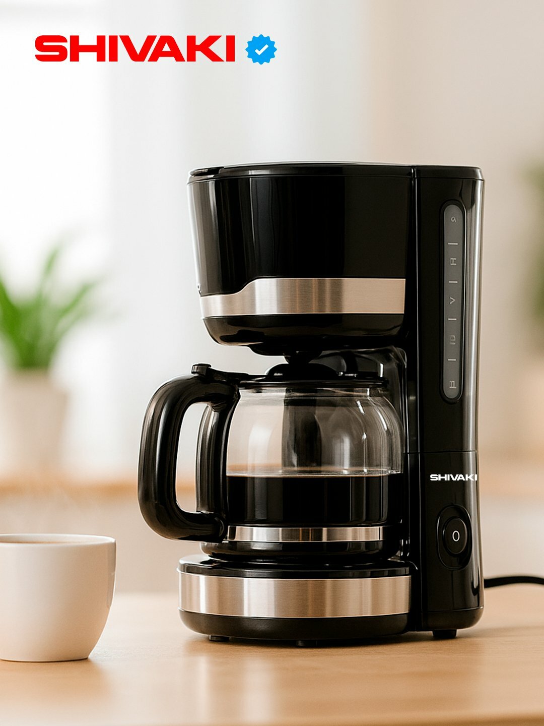 Кофеварка SHIVAKI CM-1105 с гарантией 1 год, мощность: 1000 Вт