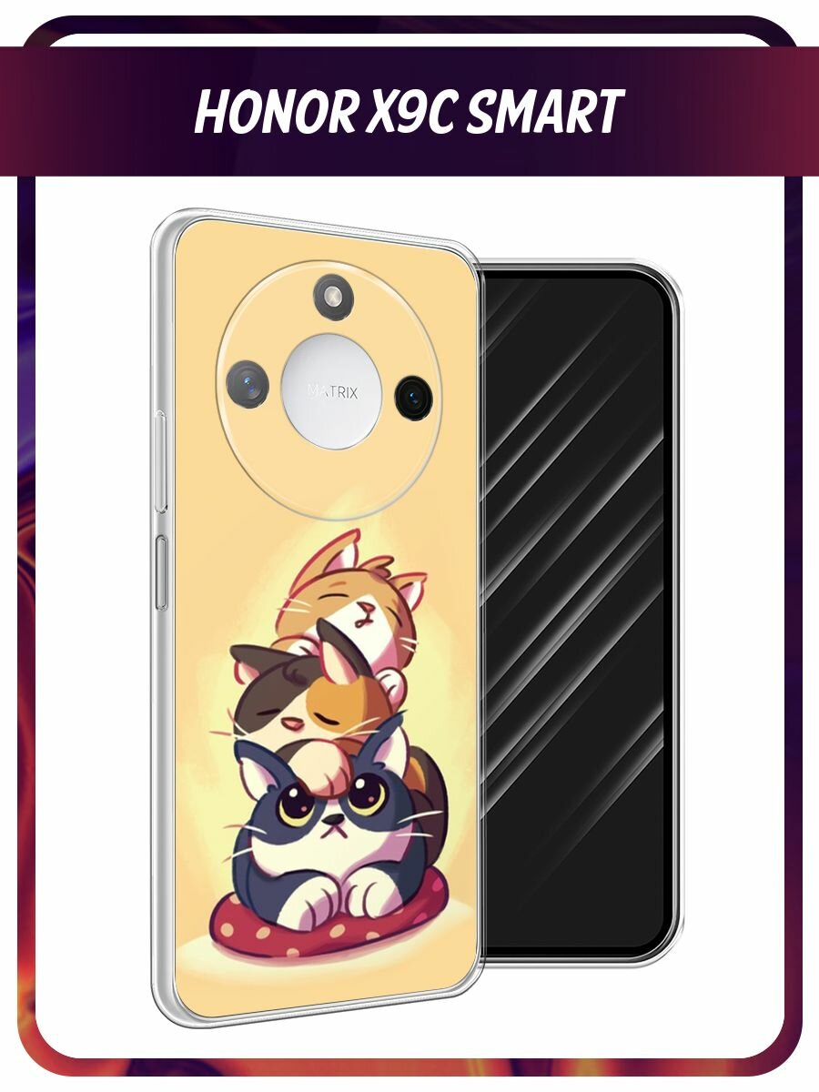 Чехол на Honor X9c Smart / Хонор X9c Смарт с принтом три кота