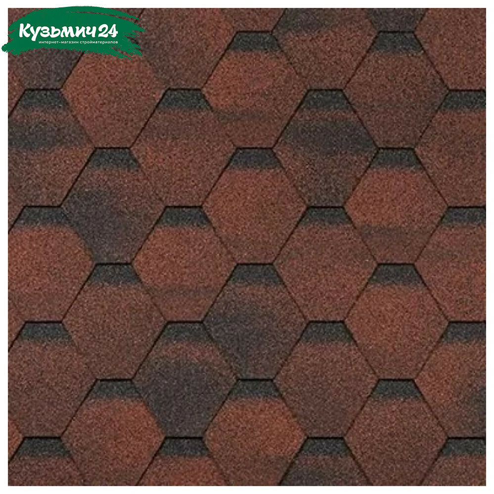 Черепица SHINGLAS финская Соната красный 3 кв/уп